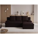 Угловой диван Elgino L/R Reversible, раздвижной, Sawana 26, коричневый, H90x201x143cm