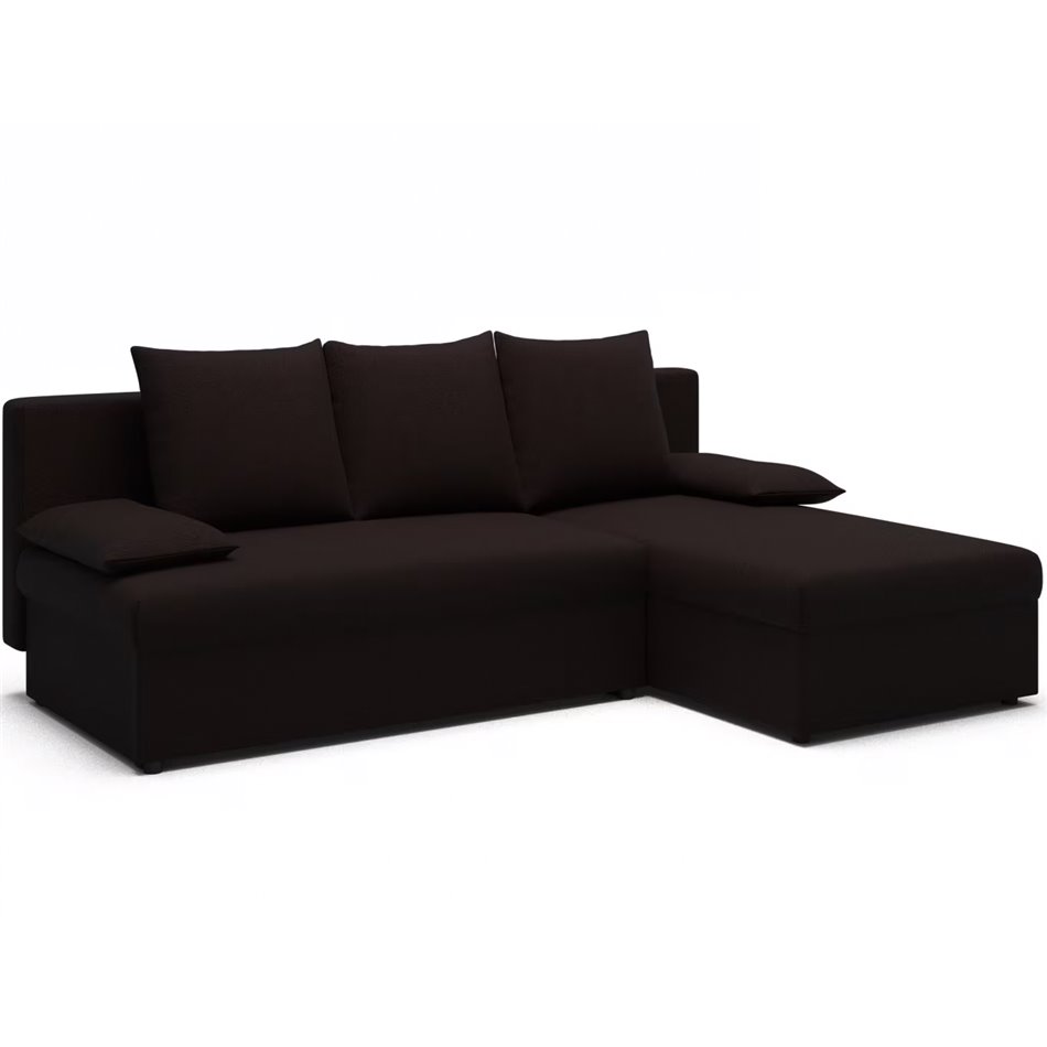 Угловой диван Elgino L/R Reversible, раздвижной, Sawana 26, коричневый, H90x201x143cm