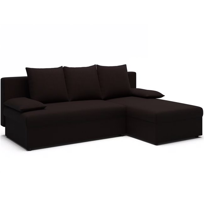 Угловой диван Elgino L/R Reversible, раздвижной, Sawana 26, коричневый, H90x201x143cm