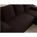 Угловой диван Elgino L/R Reversible, раздвижной, Sawana 26, коричневый, H90x201x143cm