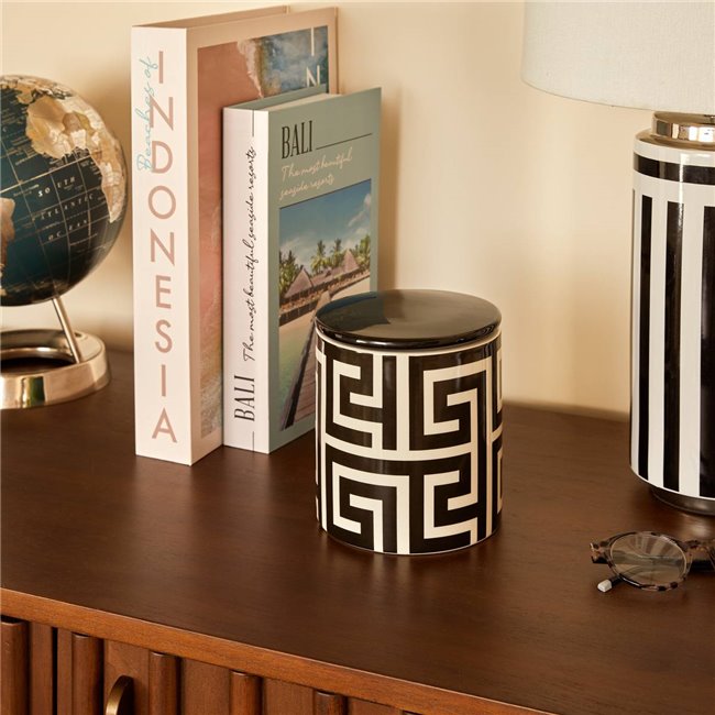 Candle in ceramic jar Palm Resort, 935g, H14.4cm, D12.8cm