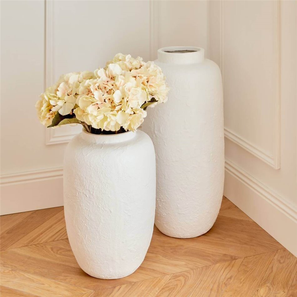 VASE ELENE, white, H45.5cm, D29.5cm