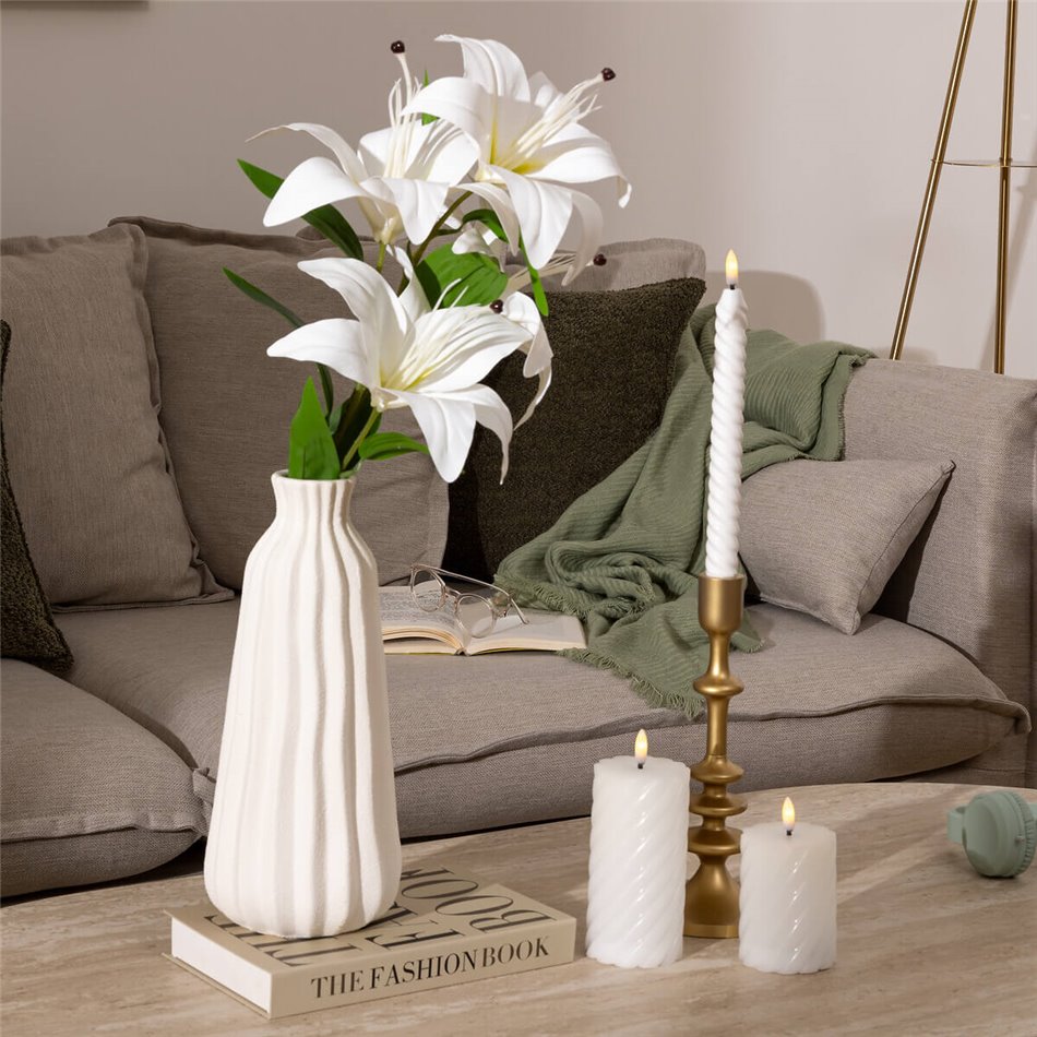 Vase Fernand BLC, ceramic, white, H30cm, D13cm