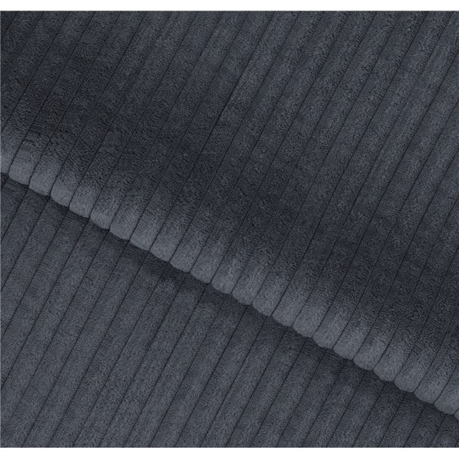 Corner sofa Elgino L/R Reversible, sleeping function, Jarell 06, corduroy, dark grey, H90x201x143cm