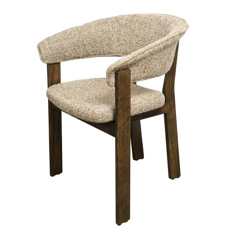 Dining chair Sesil, brown, H80x59x57cm, seat height 48cm