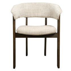 Pusdienu krēsls Sesil, pelēkbrūns/brūns, H80x59x57cm, sēdvirsmas augstums 48cm