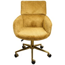 Biroja krēsls Sarre 41, dzeltens/zelta krāsā