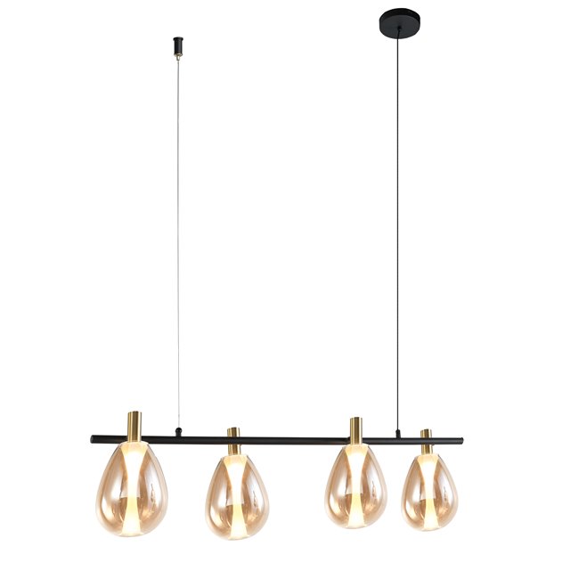 Pendant lamp Rigonda amber P4, H120x25.1x120cm, LED 20W, 3000K, 2700lm