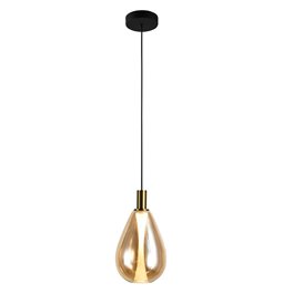 Pendant lamp Rigonda amber SM, H38-120cm, D20cm, LED 5.4W, 3000K, 824lm