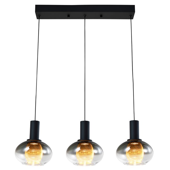 Pendant lamp Roales 3L, H125x50x16cm, LED 18W, 3000K, 518lm