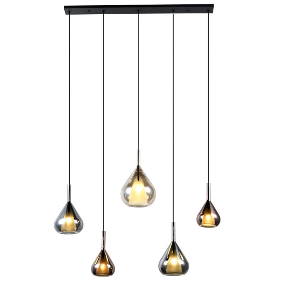 Pendant lamp Roanne 5L, H180x130x25cm, G9x5