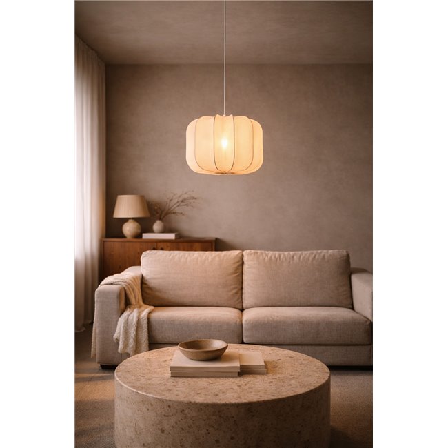 Pendant lamp Roya White M, H28-120cm, D40cm, E27 40W(MAX)