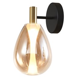 Wall lamp Rigonda amber, H29.7x17x15cm, LED 5.4W, 3000K, 824lm