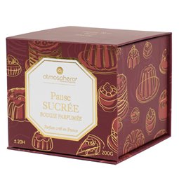 Candle in glass jar Elisa Sucr, 200g, H8.3cm, D9.1cm