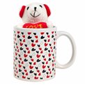 Mug Little hearts and plush Teddy, 380ml, H10cm, D8cm