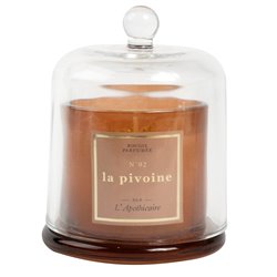 Svece stikla trauciņā ar kupolu Cloche Chic, H11cm, D8.5cm