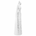 Deco figurine Flower Heart, white, H32x8.5x8.5cm