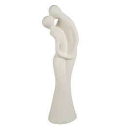 Dekoratīva figūra Pāris Love, krēma krāsā, keramika, H46x14x11cm