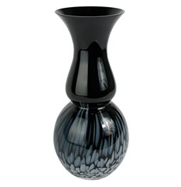 Vase Remy, black, glass, H36.5cm, D17cm
