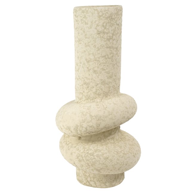 Vase Ring L, beige, ceramics, H40cm, D19cm