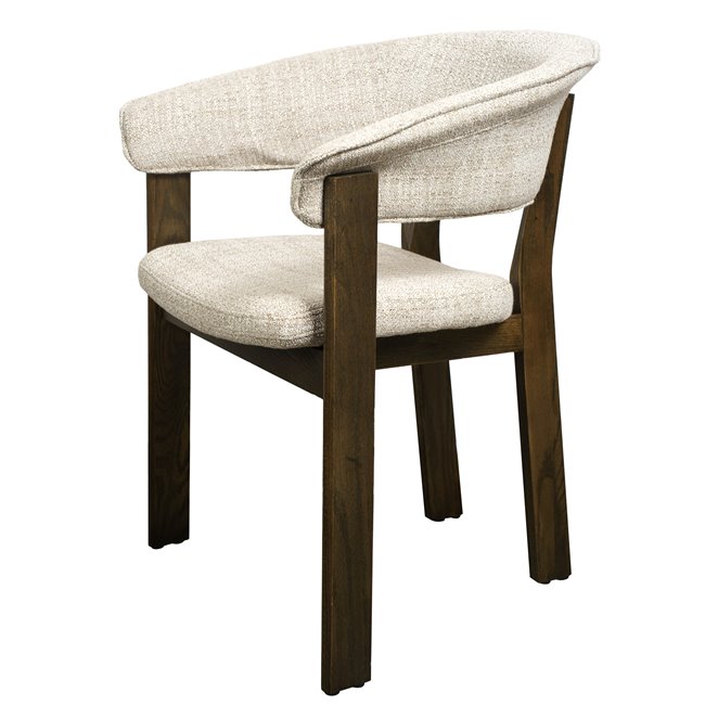 Dining chair Sesil, taupe/brown, H80x59x57cm, sH48cm