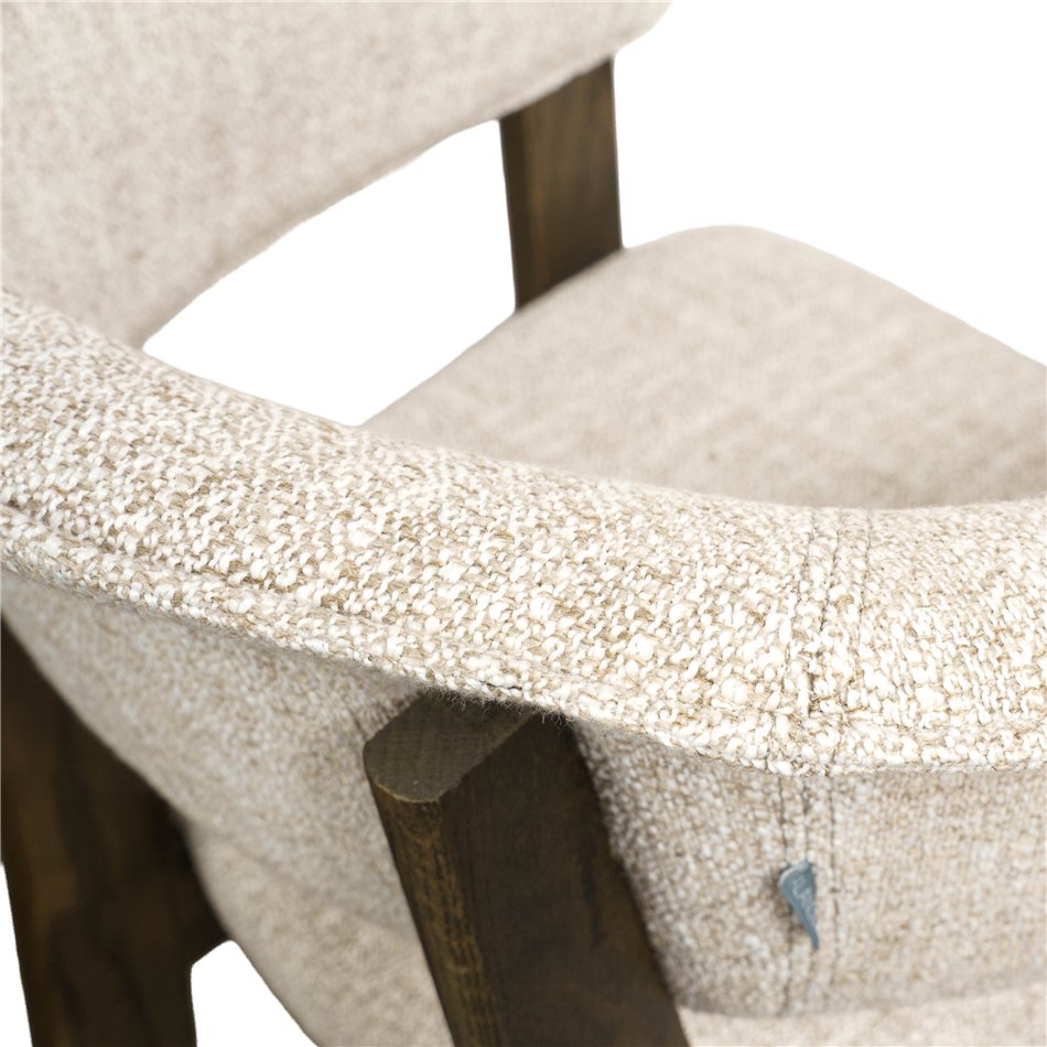 Dining chair Sesil, taupe/brown, H80x59x57cm, sH48cm