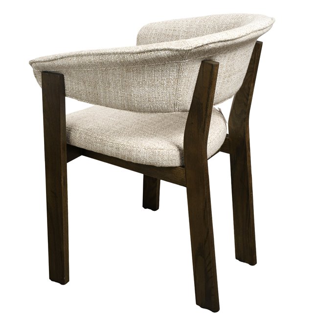 Dining chair Sesil, taupe/brown, H80x59x57cm, sH48cm