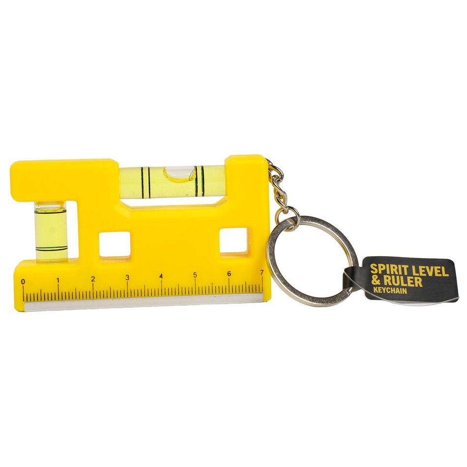 Metal keychain Spirit Level and Ruller, 10x4.6x2cm