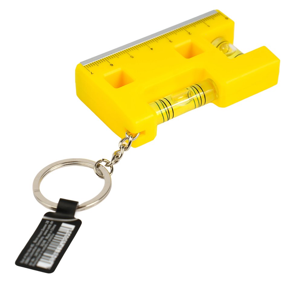 Metal keychain Spirit Level and Ruller, 10x4.6x2cm