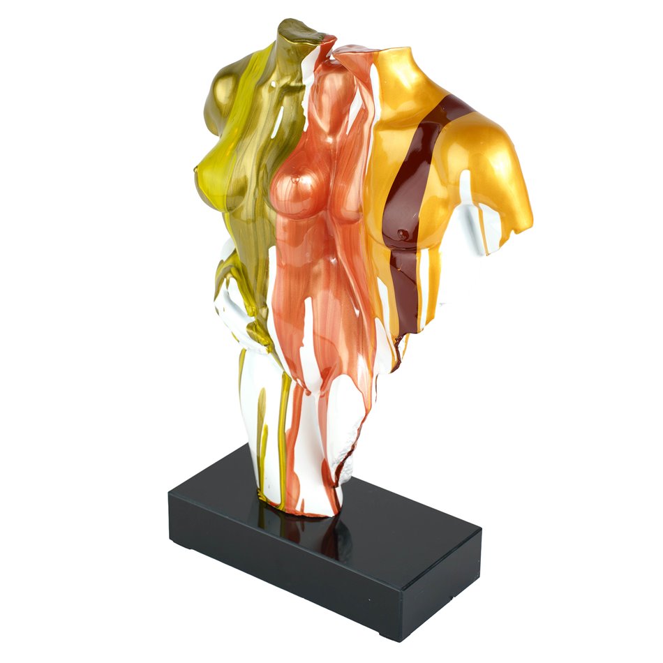 Deco figurine Coppia Colorata, multicolor, H49x12x35cm