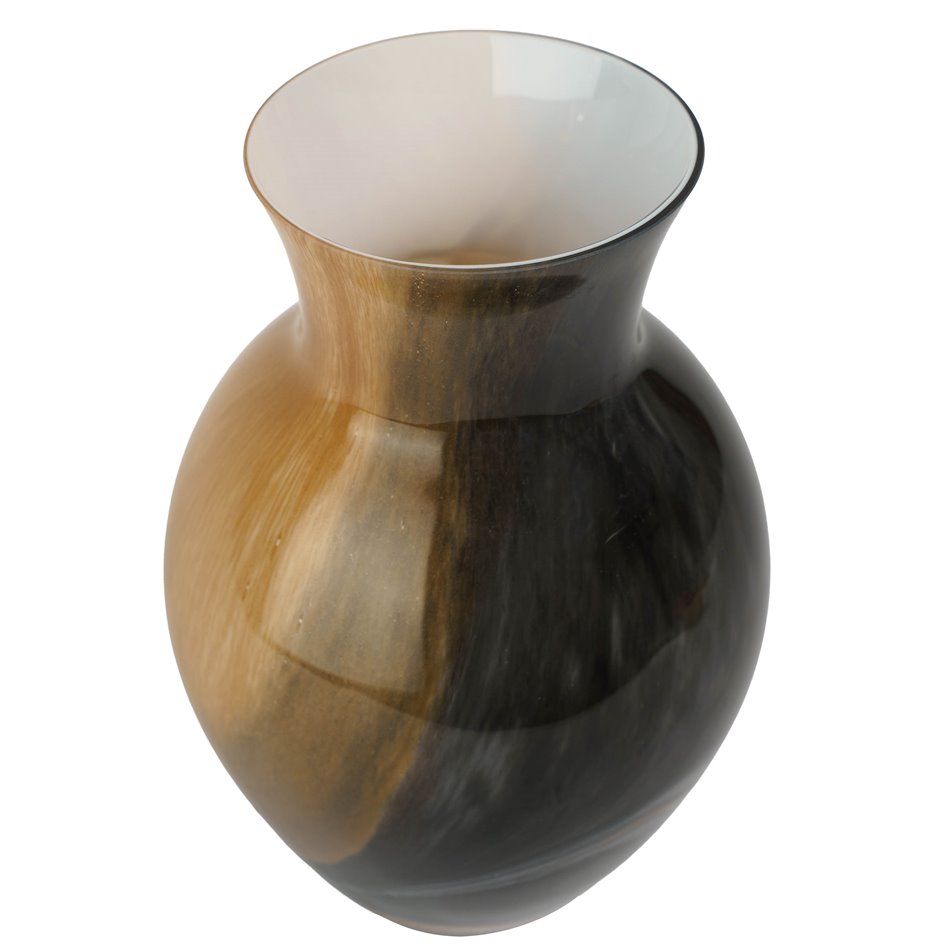 Vase Draga, brown, glass, H26cm, D18.5cm