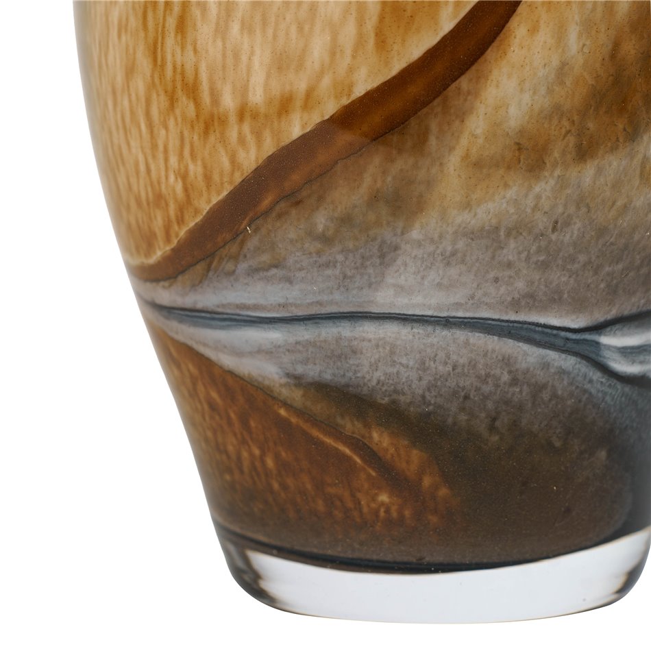 Vase Draga, brown, glass, H40cm, D17cm