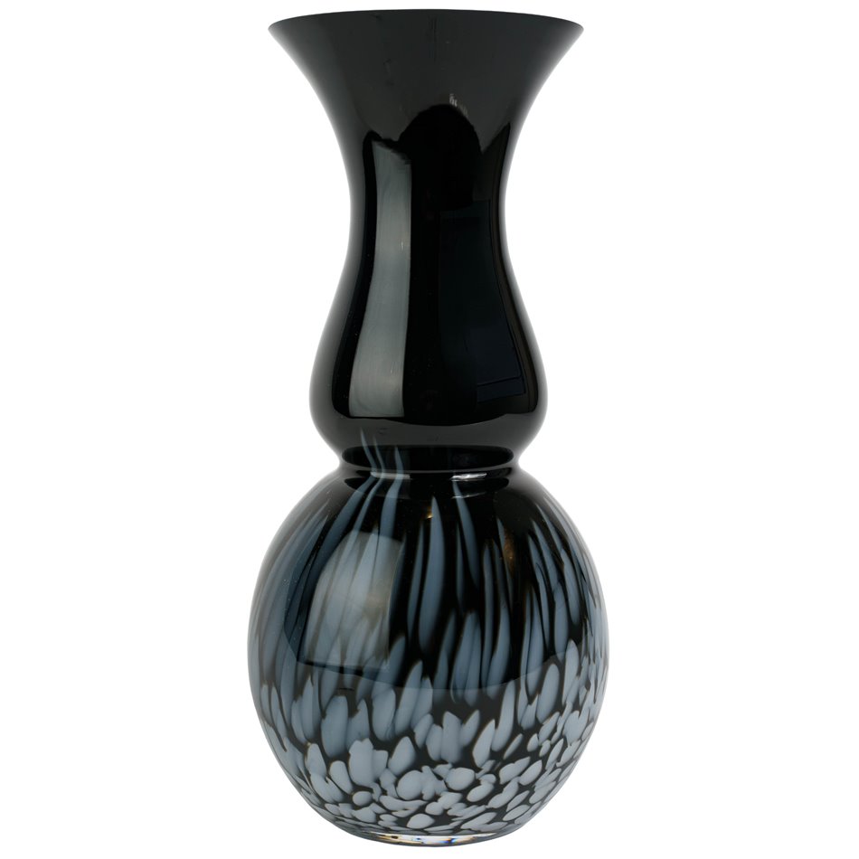 Vase Remy, black, glass, H36.5cm, D17cm