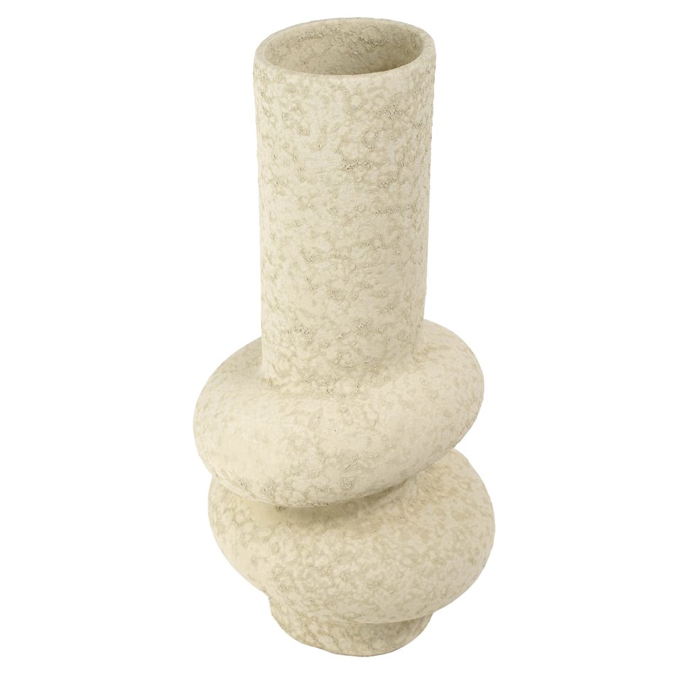 Vase Ring L, beige, ceramics, H40cm, D19cm