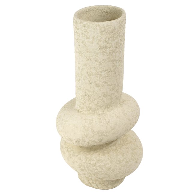 Vase Ring L, beige, ceramics, H40cm, D19cm