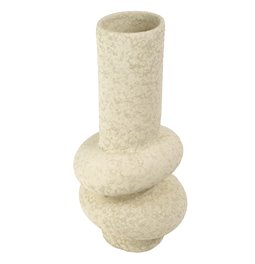 Vase Ring L, beige, ceramics, H40cm, D19cm