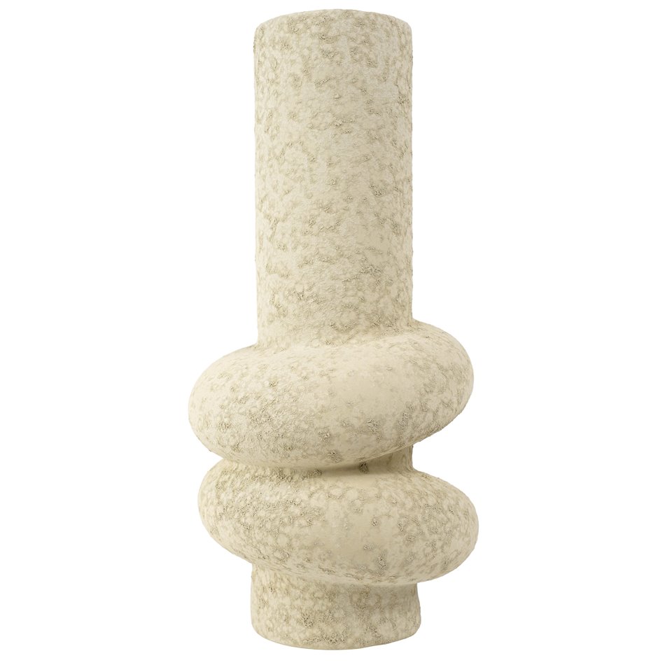 Vase Ring L, beige, ceramics, H40cm, D19cm