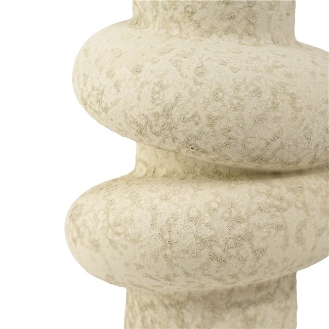 Vase Ring L, beige, ceramics, H40cm, D19cm