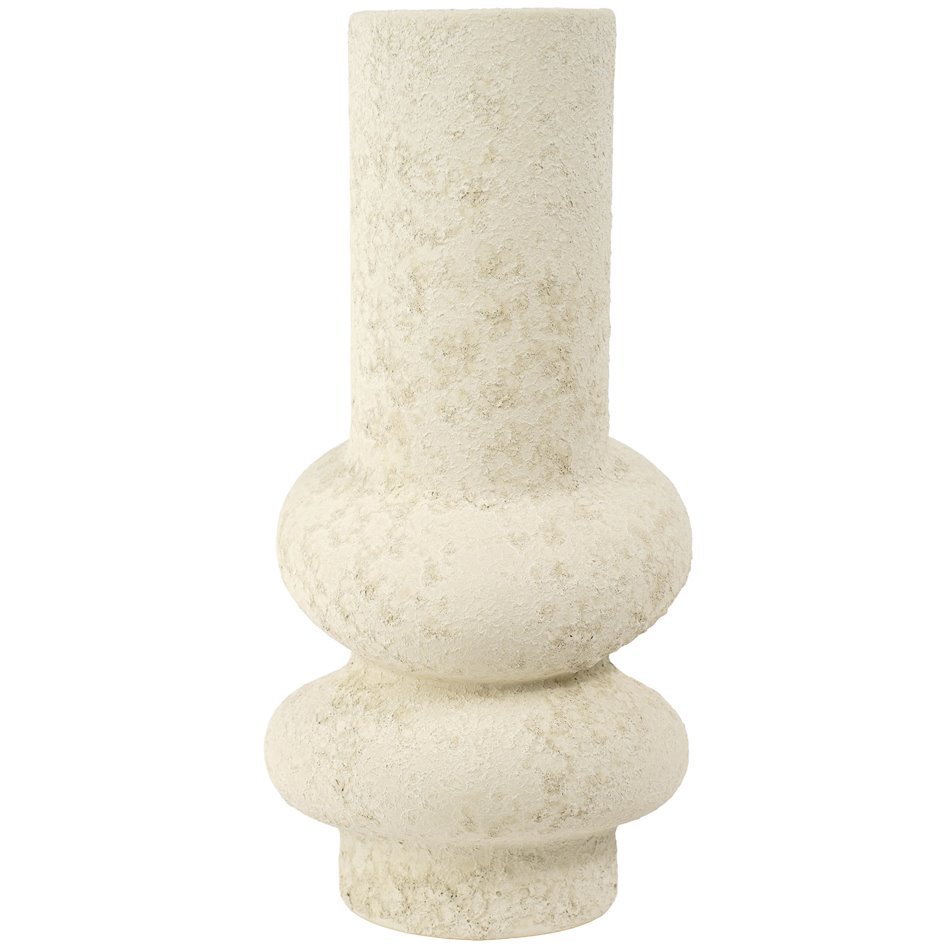 Vase Ring, beige, ceramics, H31cm, D15cm