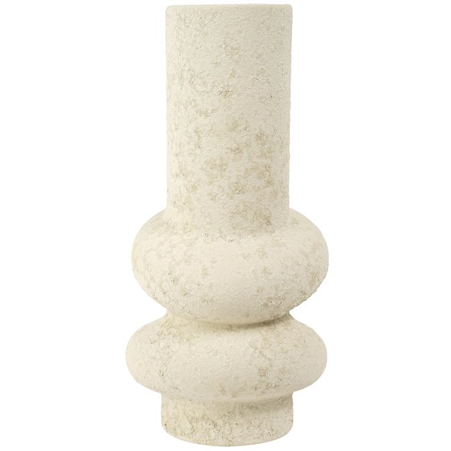 Vase Ring, beige, ceramics, H31cm, D15cm