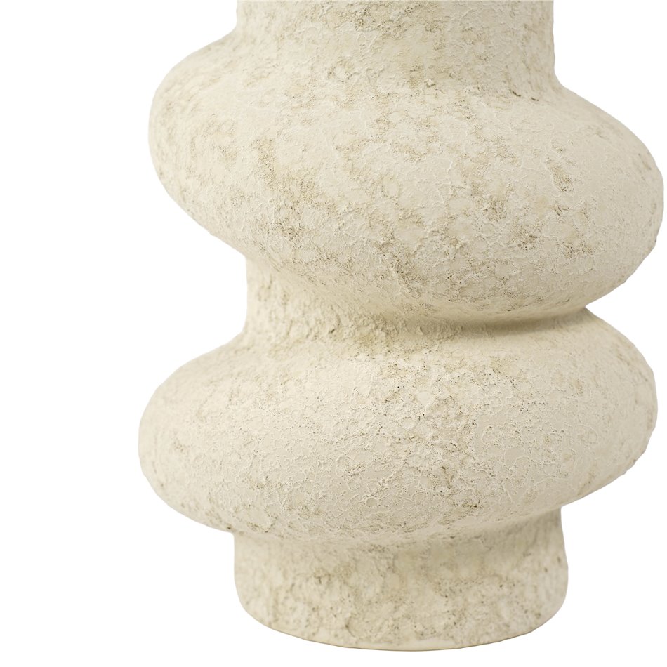 Vase Ring, beige, ceramics, H31cm, D15cm