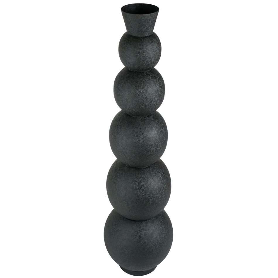 Vase Rotonda, black, iron, H76cm, D20cm