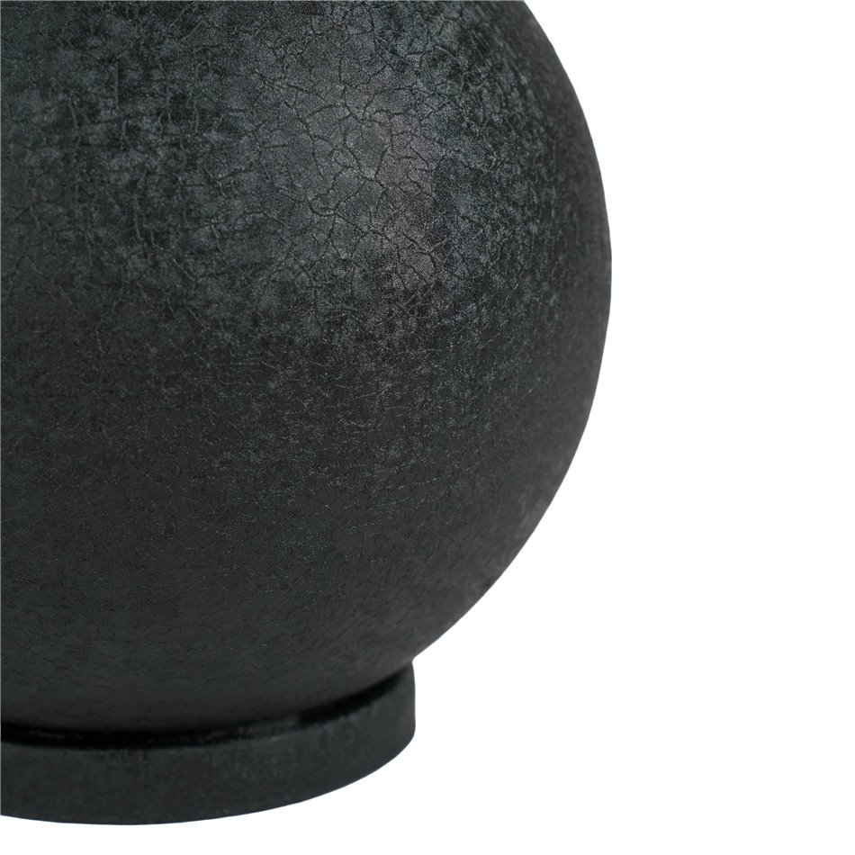 Vase Rotonda, black, iron, H76cm, D20cm