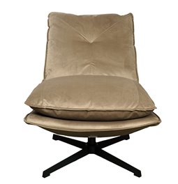 Armchair Zarra 009, brown, rotatable 360 degrees, H87x70x96cm, seat height 45cm
