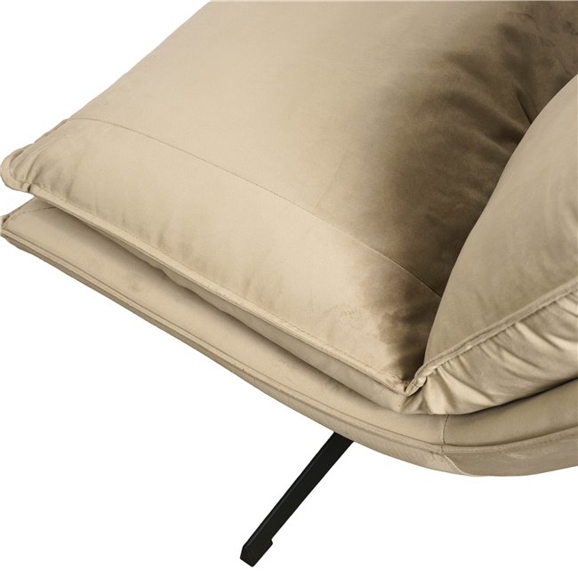 Armchair Zarra 009, brown, rotatable 360 degrees, H87x70x96cm, seat height 45cm