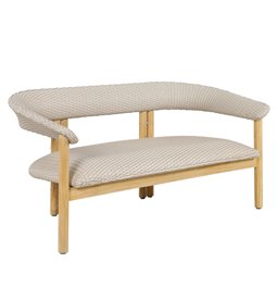 Garden double lounge Athenna, teak/synthetic, H73x154x71cm