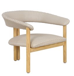 Garden single lounge Athenna, teak/synthetic, H73x89x71cm