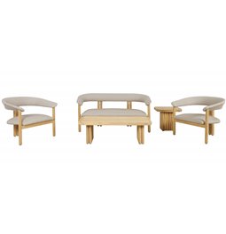 Garden single lounge Athenna, teak/synthetic, H73x89x71cm