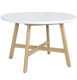 Садовый стол Tallara 120, древесина акации/терраццо, D120cm H76cm