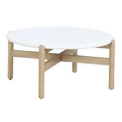 Садовый кофейный столик Tallara, древесина акации/терраццо, D84cm H40cm